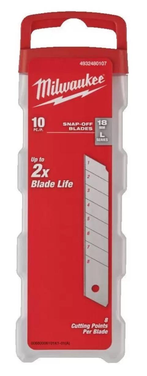 Лезвия сменные Milwaukee 18мм 10шт (4932480107)