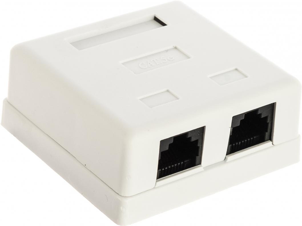 Розетка компьютерная TWT TWT-SM2-4545-WH (44631)