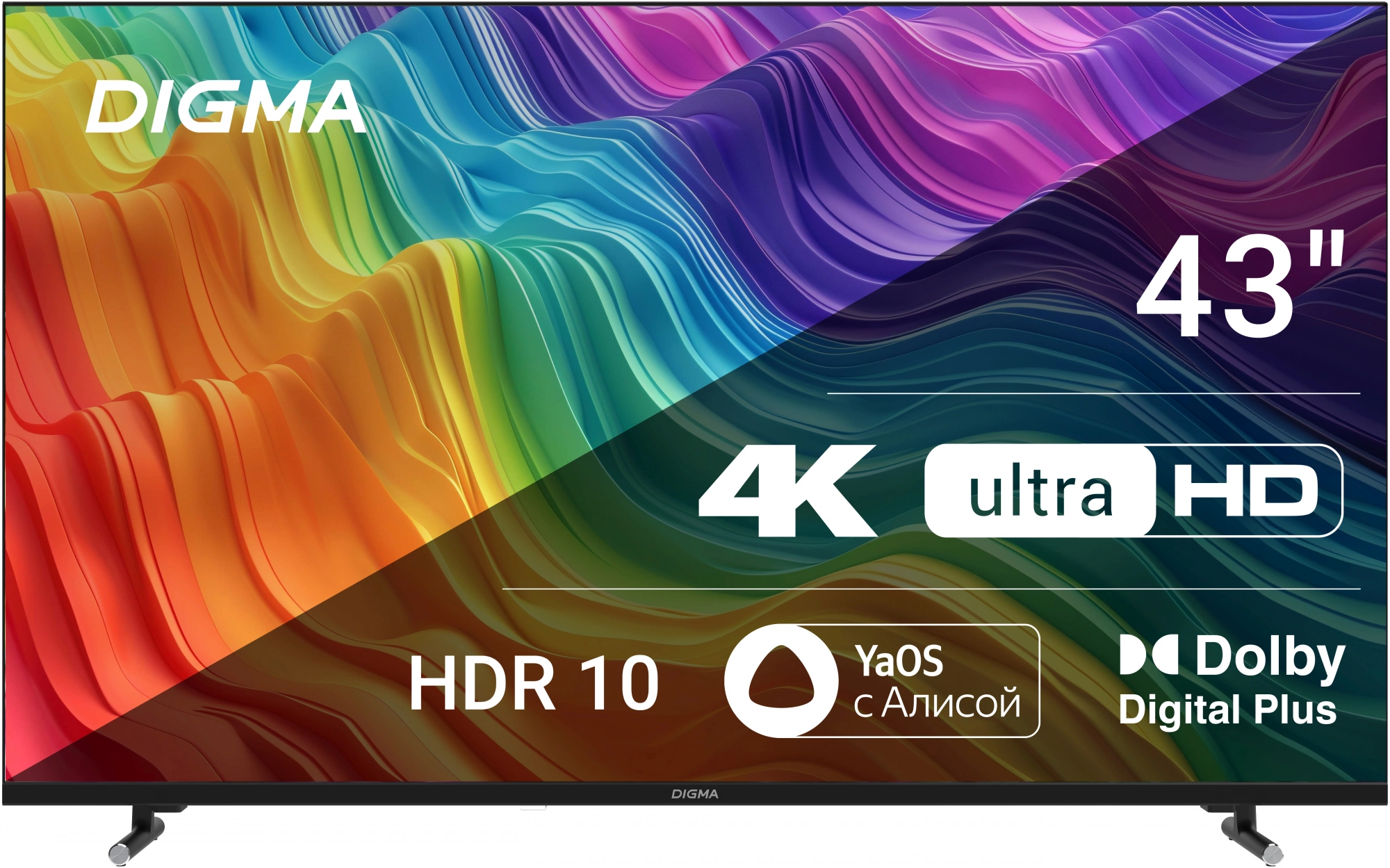 Телевизор Digma DM-LED43UBB33 черный