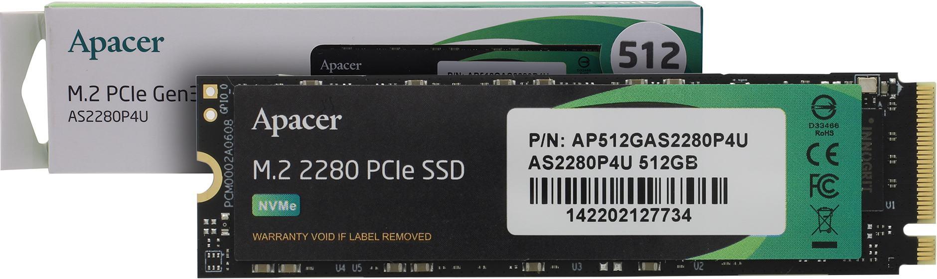 SSD диск Apacer AS2280P4U 512GB (AP512GAS2280P4U-1)