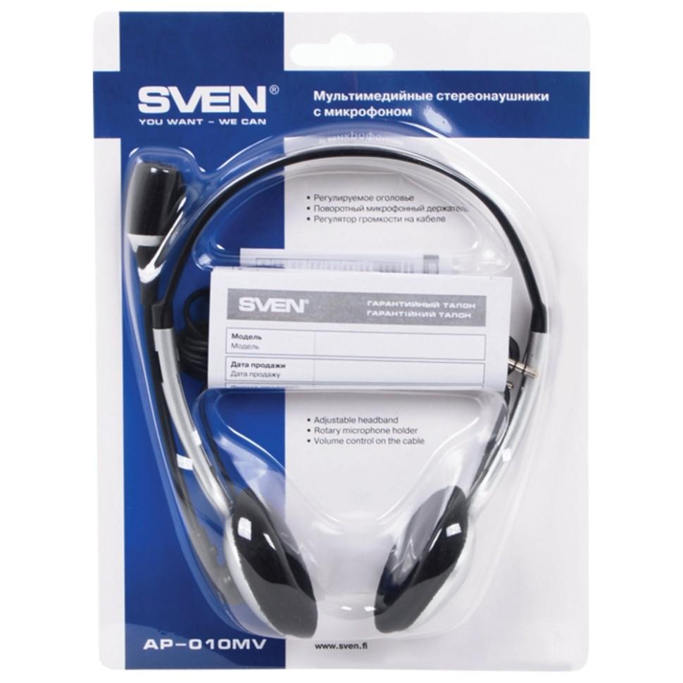 Гарнитура Sven AP-010MV Silver/Black (SV-0410010MV)