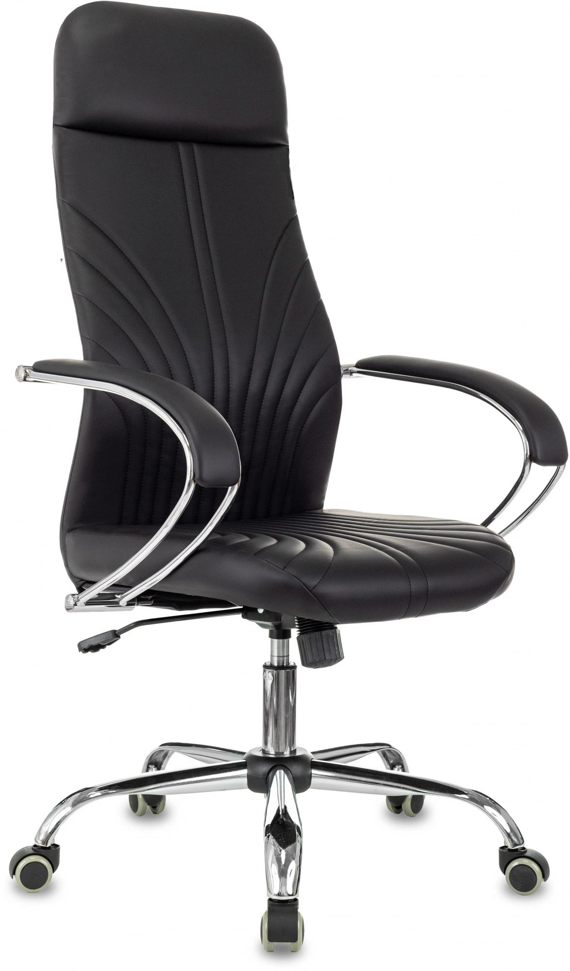 Офисное кресло Бюрократ CH-610SL черный металл хром (CH-610SL/B-PU)
