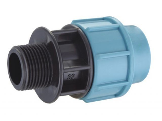 Ниппель ПЭ 50 х 2" нар., AV Engineering (Полипропилен, макс.  16 бар, макс.  40 °С)