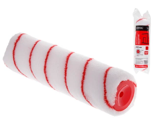Ролик "POLYESTER" 48-250мм под ручку 8мм STARTUL MASTER (ворс 12 мм, покраска стен и фасадов, полиэстер)