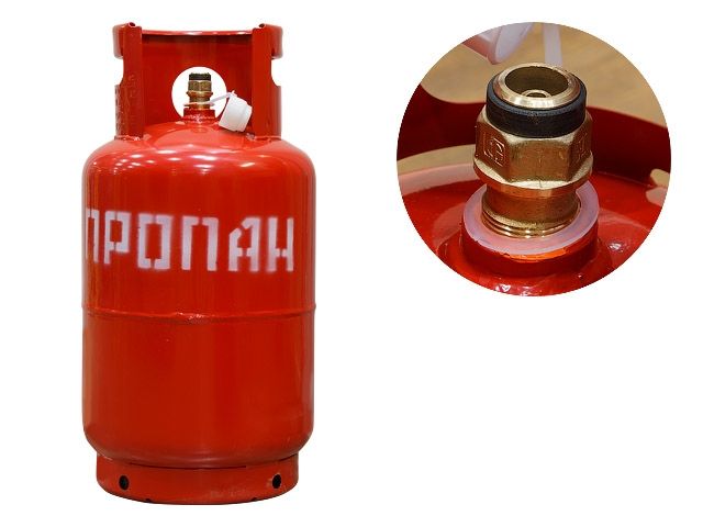 Баллон газовый бытовой 27л с КБ-2 (1-27-2,4-В) (с клапаном) (НОВОГАЗ)
