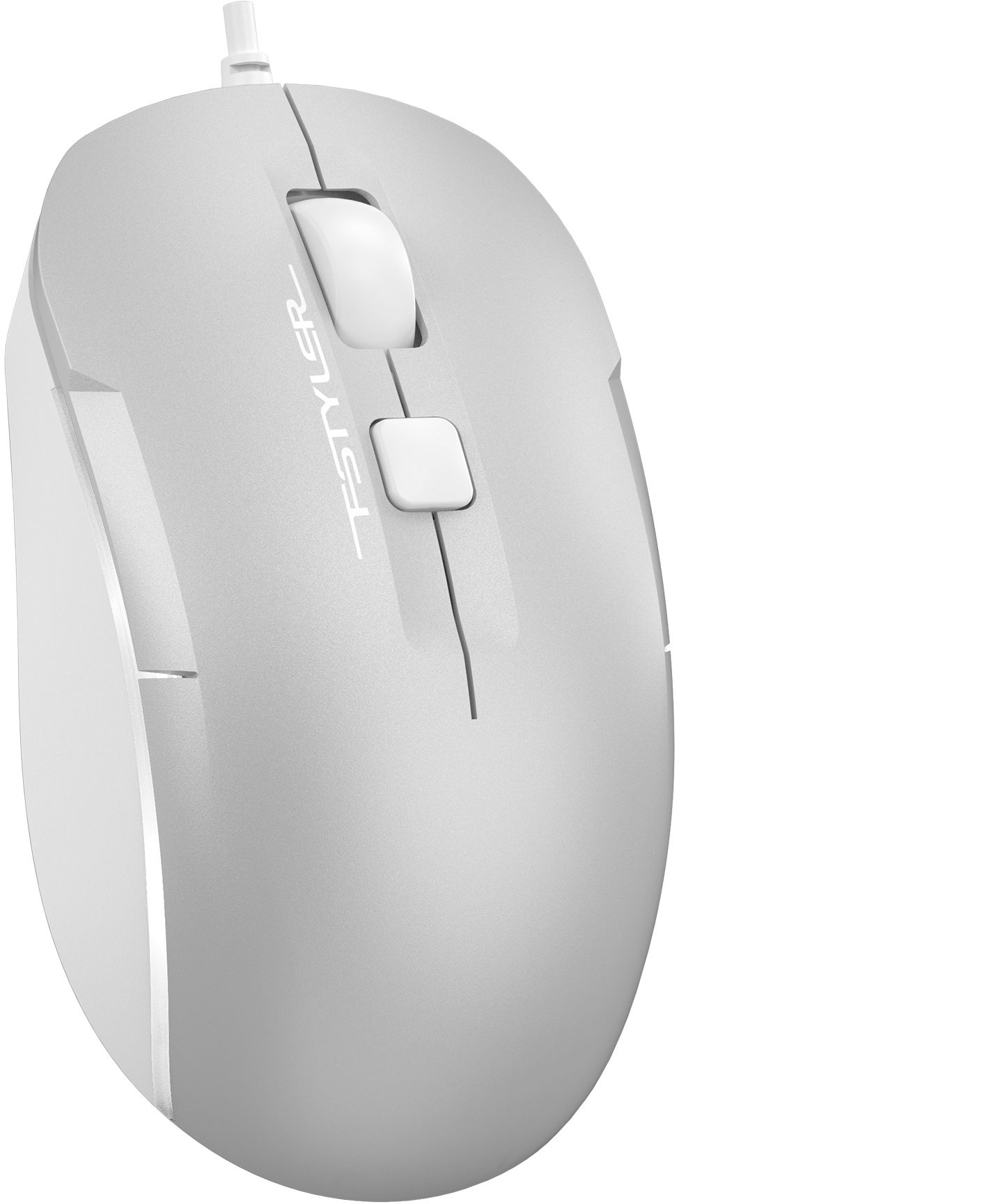 Мышь A4Tech Fstyler FM26 серебристый/белый/Icy White