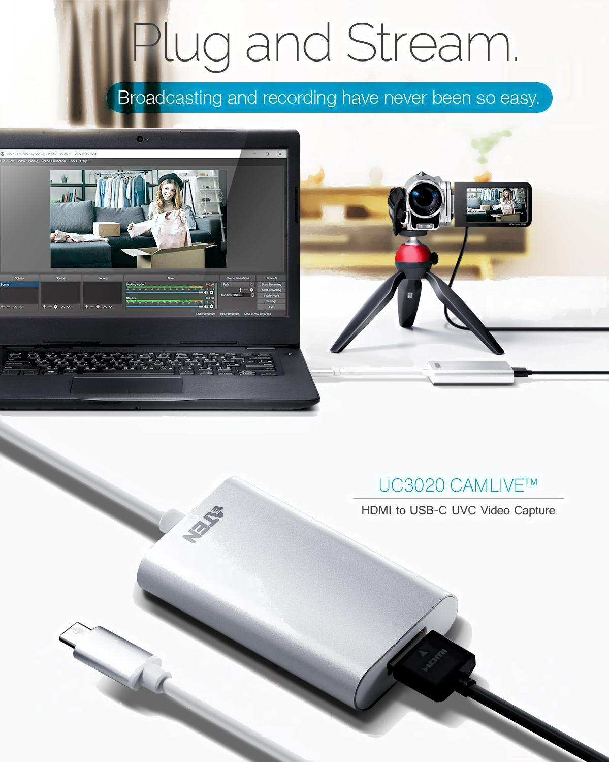 Устройство видеозахвата Aten CamLive UC3020 (UC3020-AT)