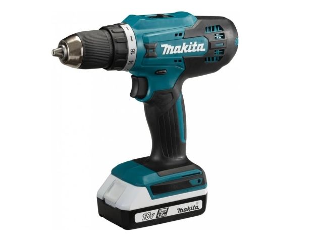 Аккум.дрель-шуруповерт MAKITA 18.0 В G-series DF 488 D002 в кейсе (18.0 В, G-series, 2 акк., 1.5 А/ч Li-Ion, 2 скор., 42 Нм, шурупы до 13 мм)
