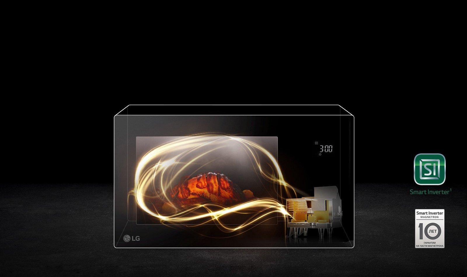 Микроволновая печь LG MW25R35GIS черный