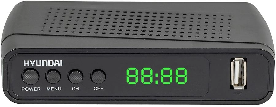 Ресивер DVB-T2 Hyundai H-DVB520 c WiFi-адаптеом черный (H-DVB520WA)