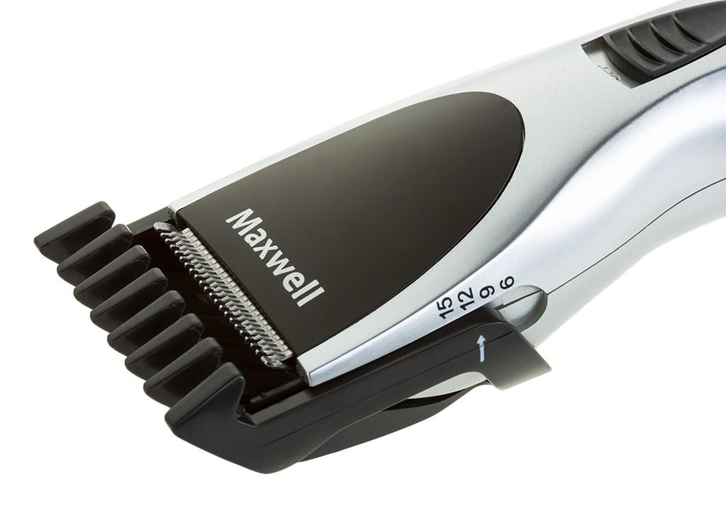 Машинка для стрижки волос Maxwell MW-2103 серебристый/черный