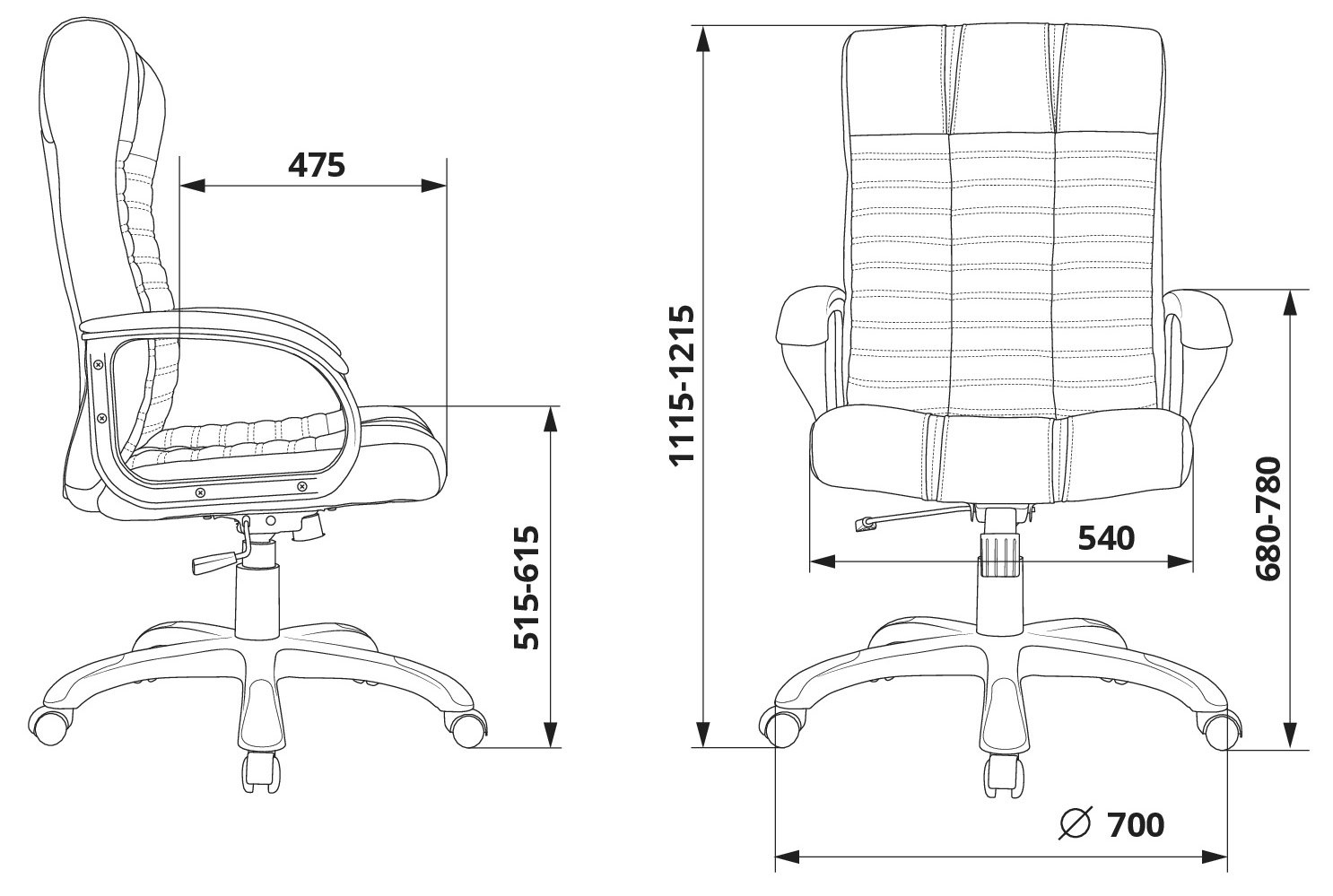 Офисное кресло Бюрократ KB-10 черный пластик (KB-10/BLACK)