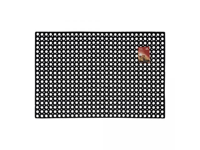 Коврик придверный ячеистый, грязесборный, 80х120х1,6 см, черный, VORTEX (ВОРТЕКС)