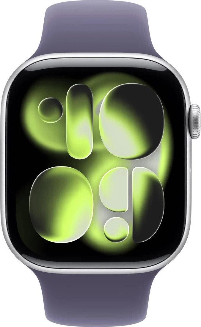 Умные часы Apple Watch Series 11 GPS 46mm Silver Al Case Purple Fog Sport Band S/M A3333 (MEV94RK/A)