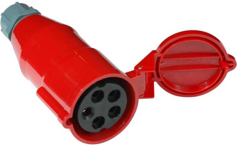 Вилка электрическая Lanmaster LAN-IEC-309-32A3P/F красный