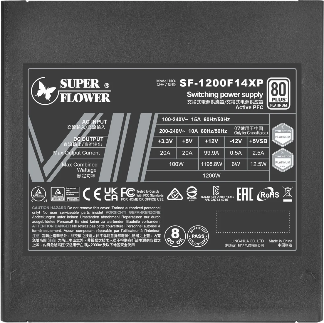 Блок питания Super Flower Leadex VII Platinum PRO 1200W ATX 3.1 Black (SF-1200F14XP)