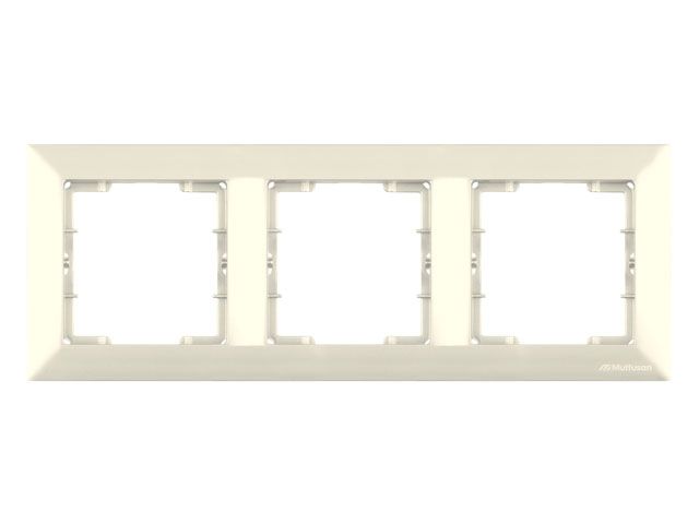 Рамка 3-ая горизонтальная кремовая, DARIA, MUTLUSAN