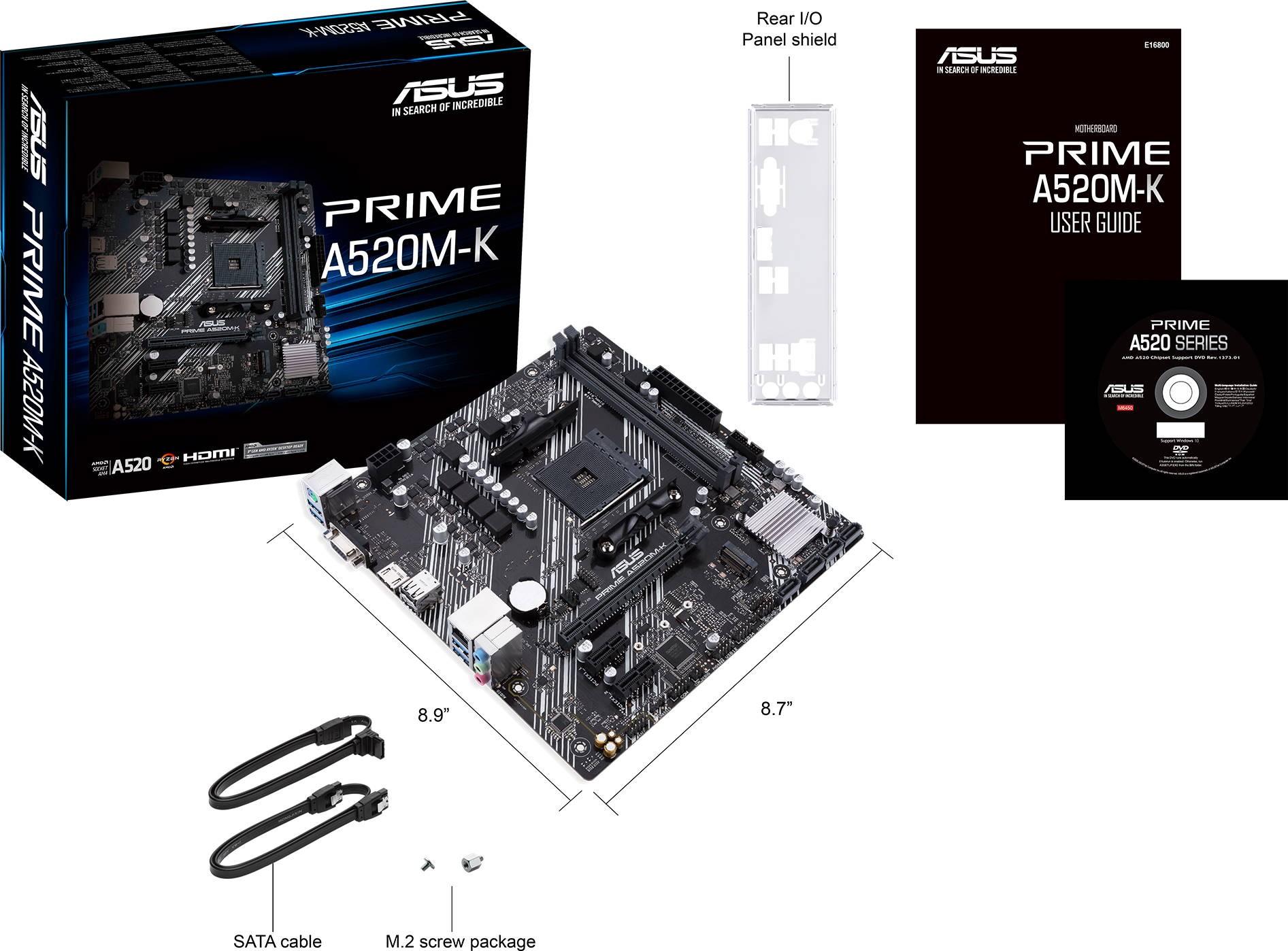 Материнская плата ASUS Prime A520M-K DDR4