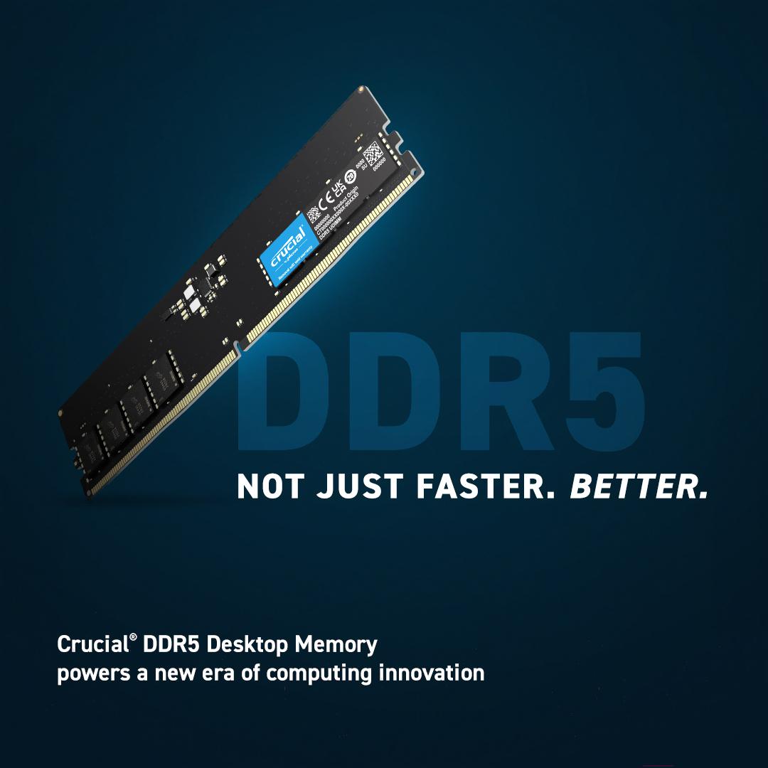 Оперативная память Crucial 32GB DDR5 PC5-38400 (CT32G48C40U5)