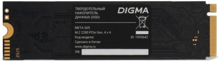 SSD диск Digma Meta M6E 512Gb (DGSM4512GM6ET)