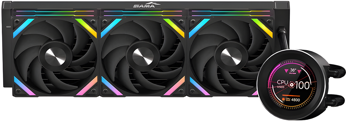 Система жидкостного охлаждения для процессора Sama Q60 BK черный (Q60-BKWANNO3-G)