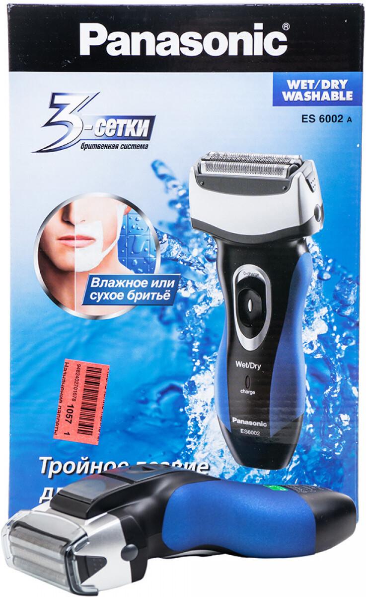 Электробритва Panasonic ES6002 черный/синий (ES6002A520)