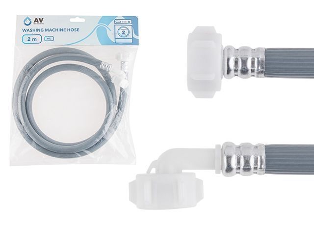 Шланг заливной для стиральной машины 2,0 м, ПВХ, AV Engineering (Макс  10 бар, макс.  25 °С)