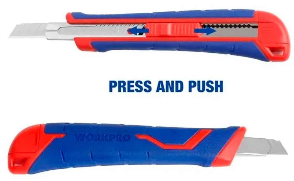 Нож строительный WorkPro WP212008