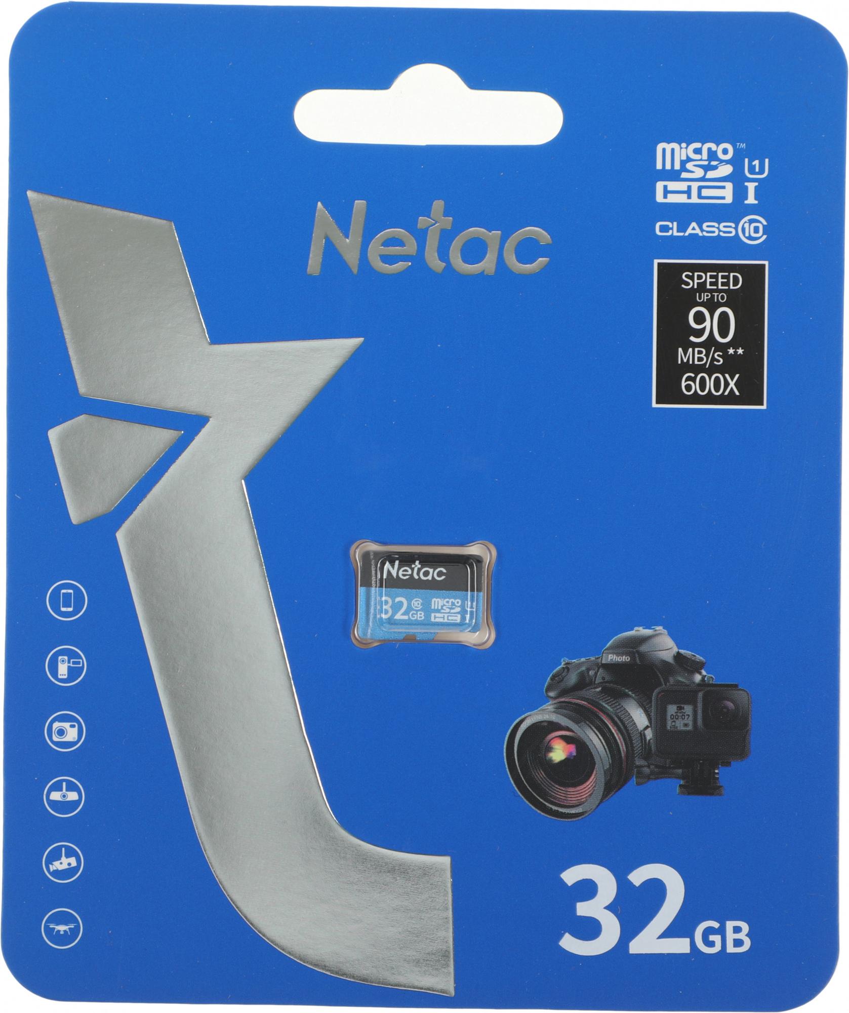 Карта памяти Netac P500 Standard 32GB (NT02P500STN-032G-S)