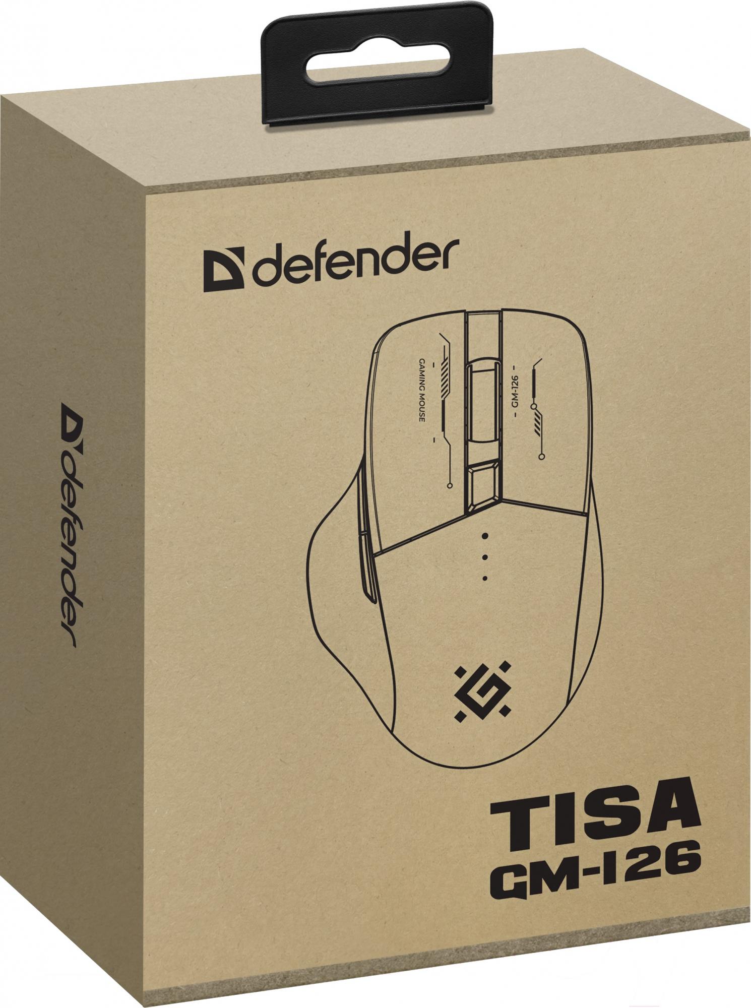 Мышь Defender Tisa GM-126 Whte/Blue (52126)