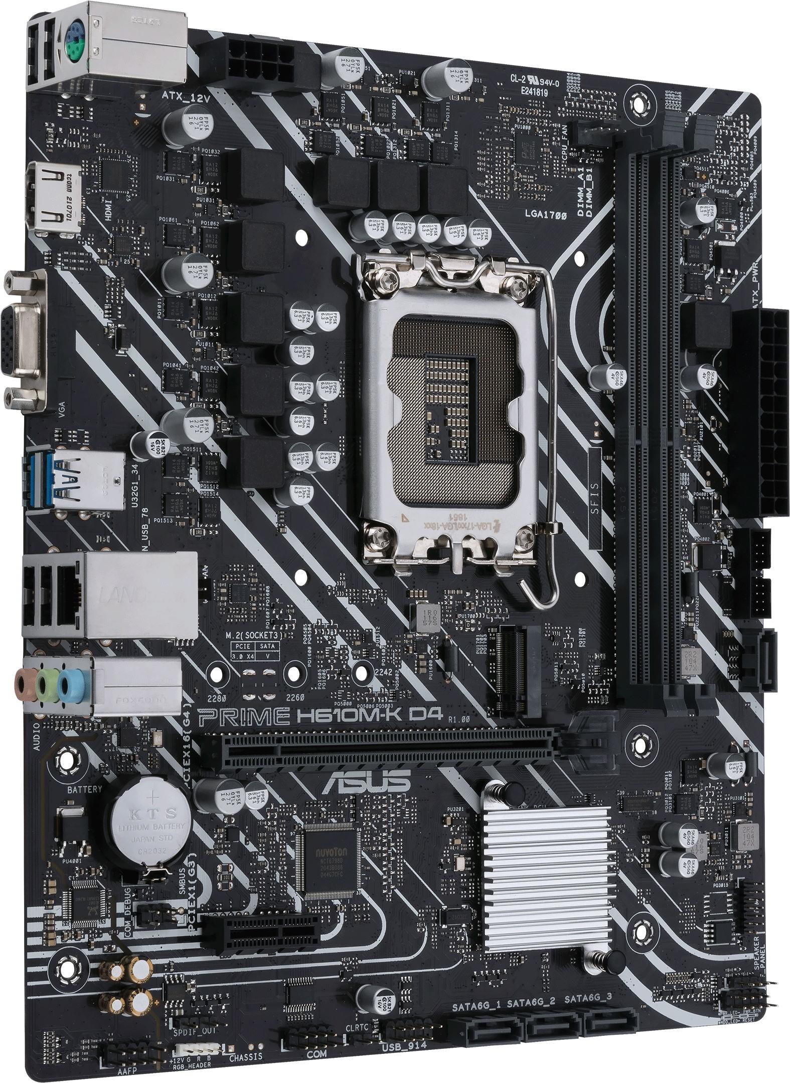 Материнская плата ASUS Prime H610M-K D4 (90MB1A10-M0EAY0)