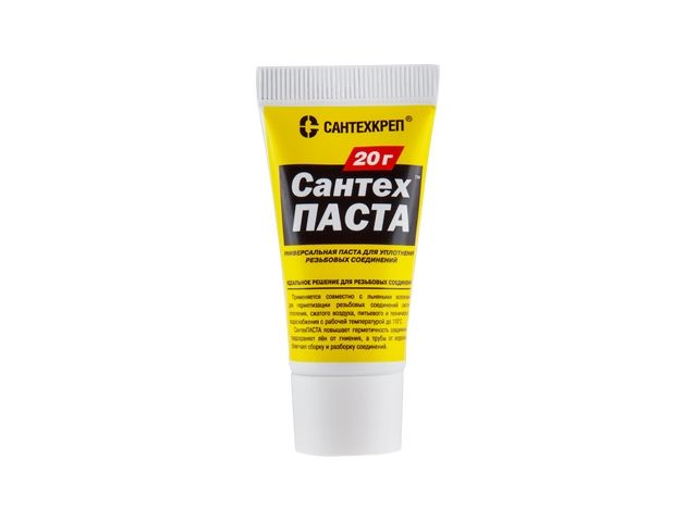 Паста уплотнительная универсальная "Сантехпаста" 20 гр. (в тубе) (Для уплотнения разьемных резьбовых соединений) (Сантехкреп)