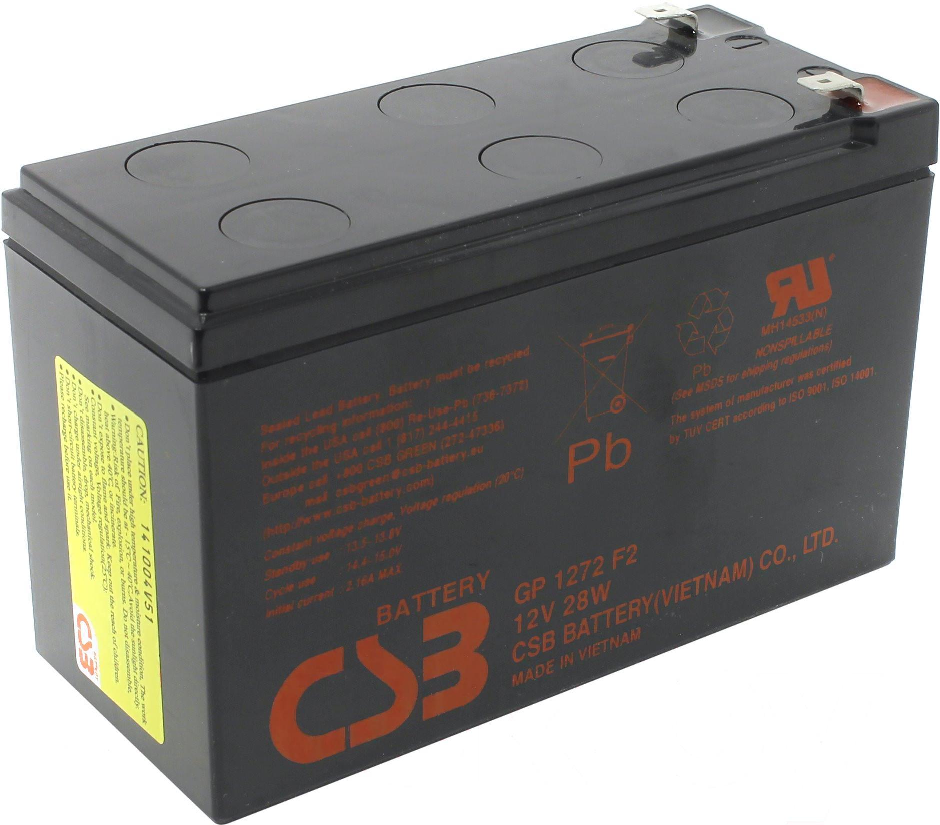 Аккумулятор для ИБП CSB 12V/7.2Ah (GP 1272 F2)