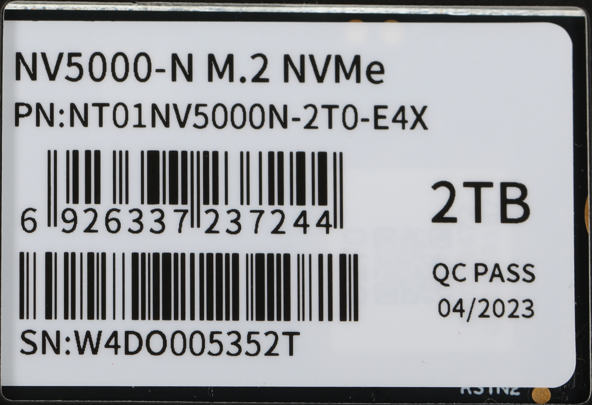 SSD диск Netac 2TB NV5000-N M.2 (NT01NV5000N-2T0-E4X)