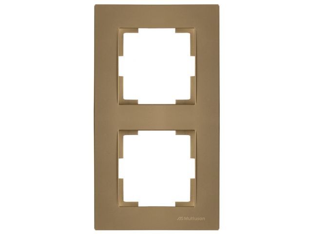 Рамка 2-ая вертикальная золотая, RITA, MUTLUSAN