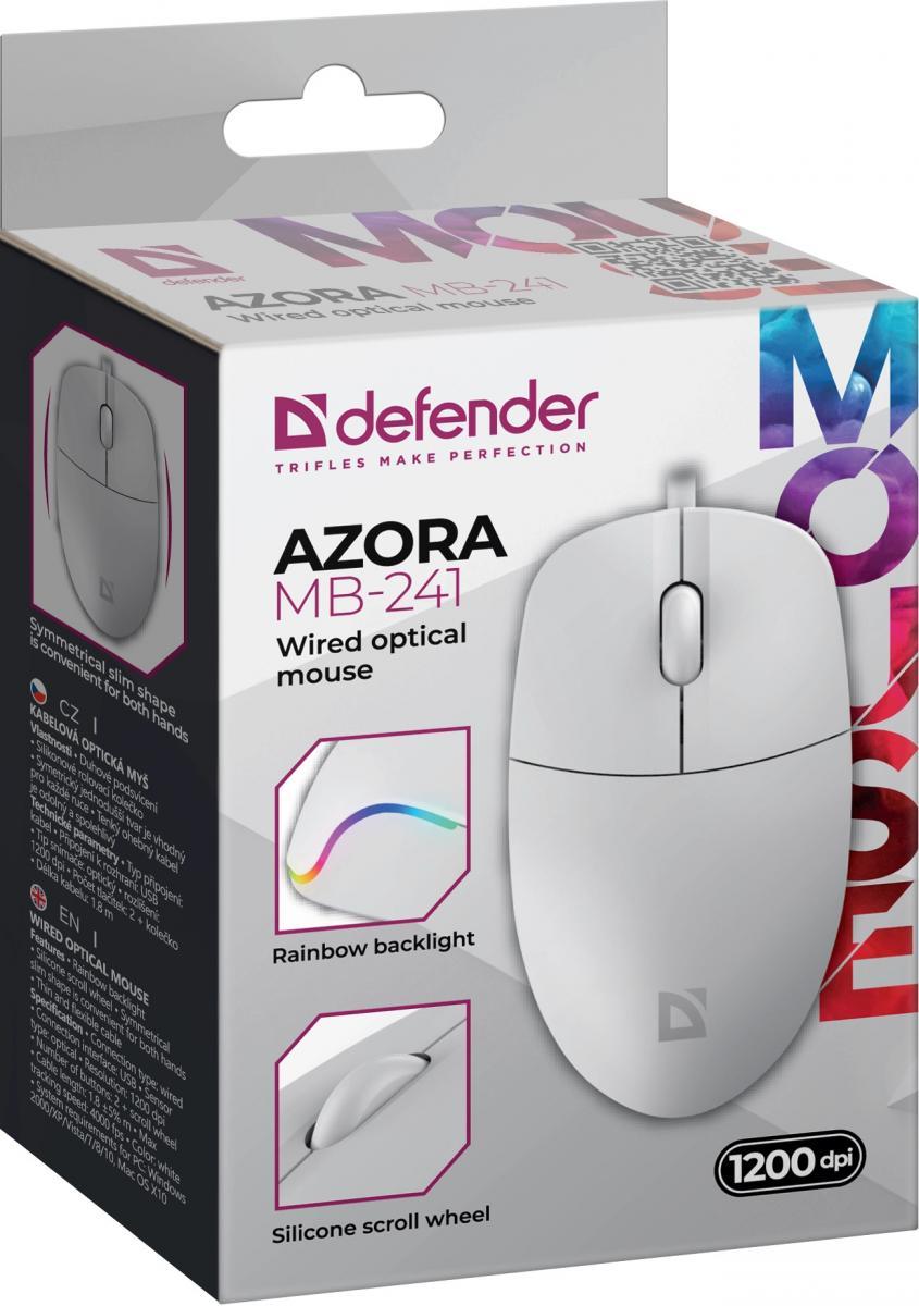 Мышь Defender Azora MB-241 белый (52242)