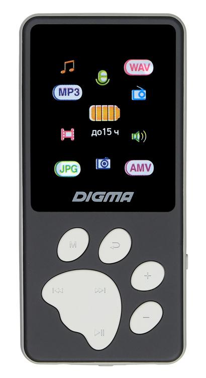 MP3-плеер Digma S4 8Gb черный/серый (S4BG)