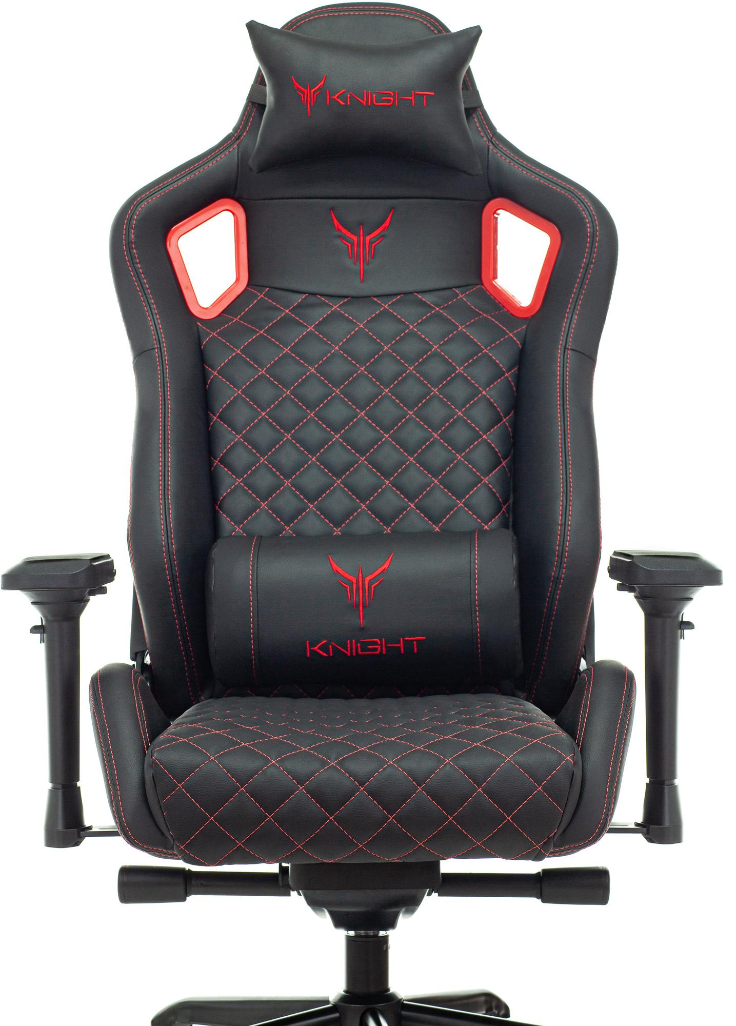 Геймерское кресло Knight Titan черный/красный