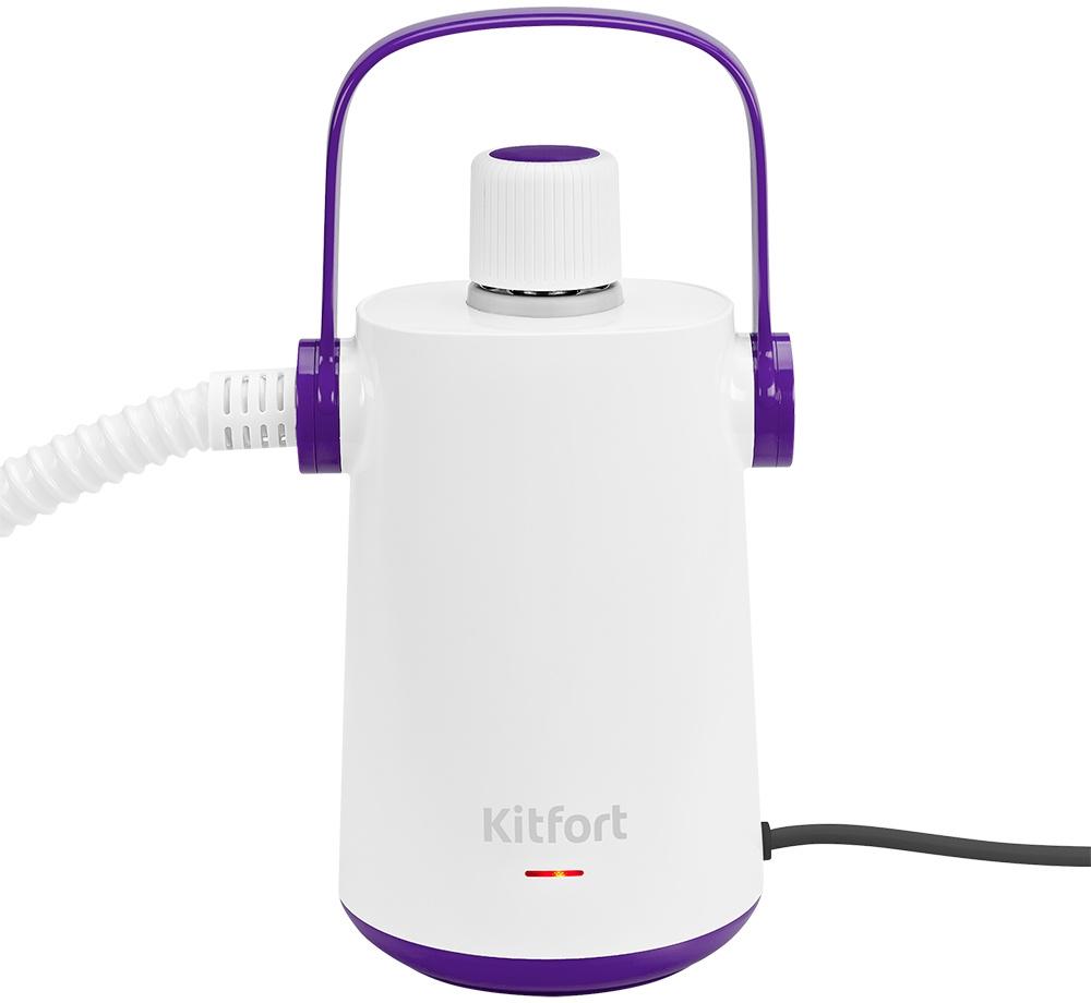 Пароочиститель Kitfort КТ-9109-1 белый/фиолетовый