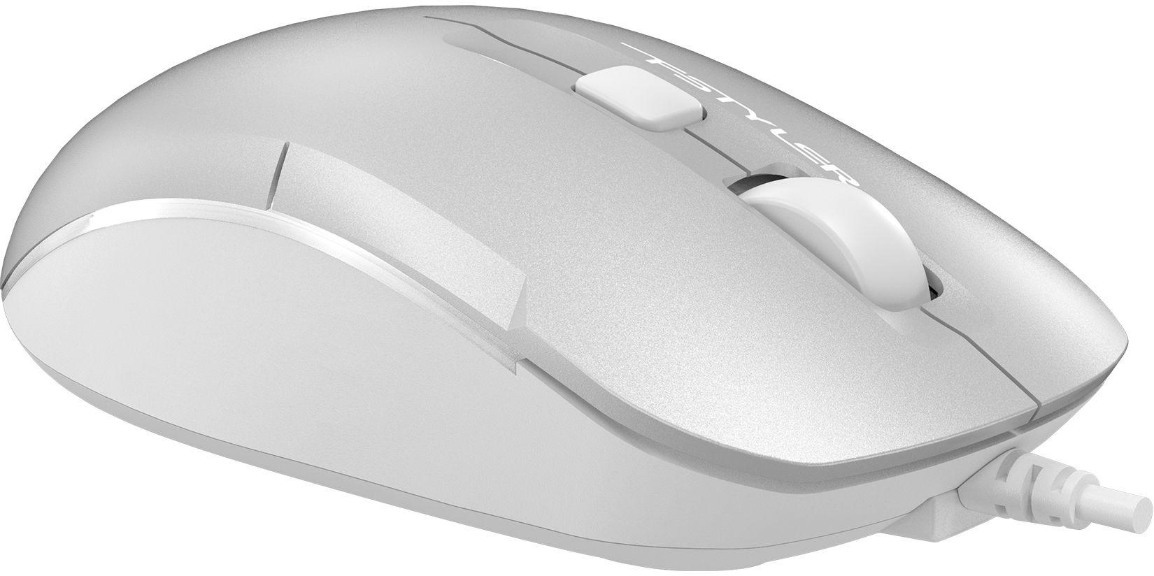 Мышь A4Tech Fstyler FM26S серебристый/белый/Icy White