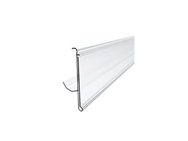 Ценникодержатель серый (L-1000, серый, ТОЛЬКО для корзин под наклоном) (MAGO)