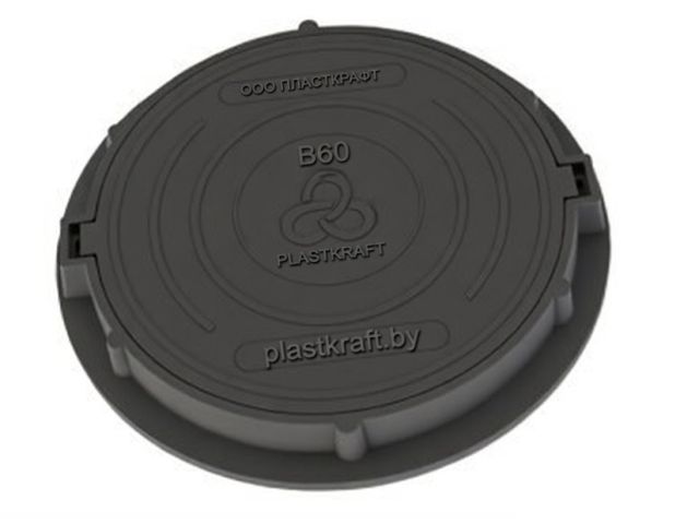 Люк средний В60 (60 кН) черный (ПЛАСТКРАФТ)