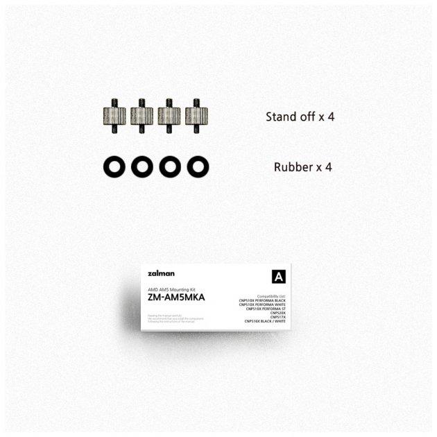 Комплект крепления кулера Zalman Stand Off A x4 + Rubber x4 (ZM-AM5MKA)