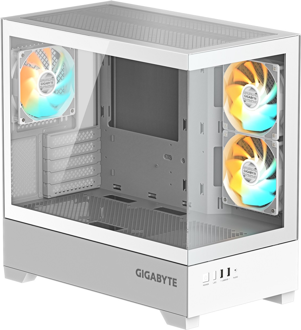 Корпус Gigabyte C201 Panoramic Ice mATX без БП (GB-C201PI)