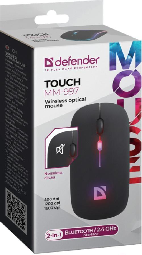 Мышь Defender Touch MM-997 черный (52997)