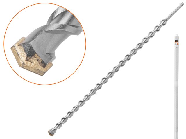 25х550х600 мм бур (сверло) SDS-plus GEPARD (бур по бетону)