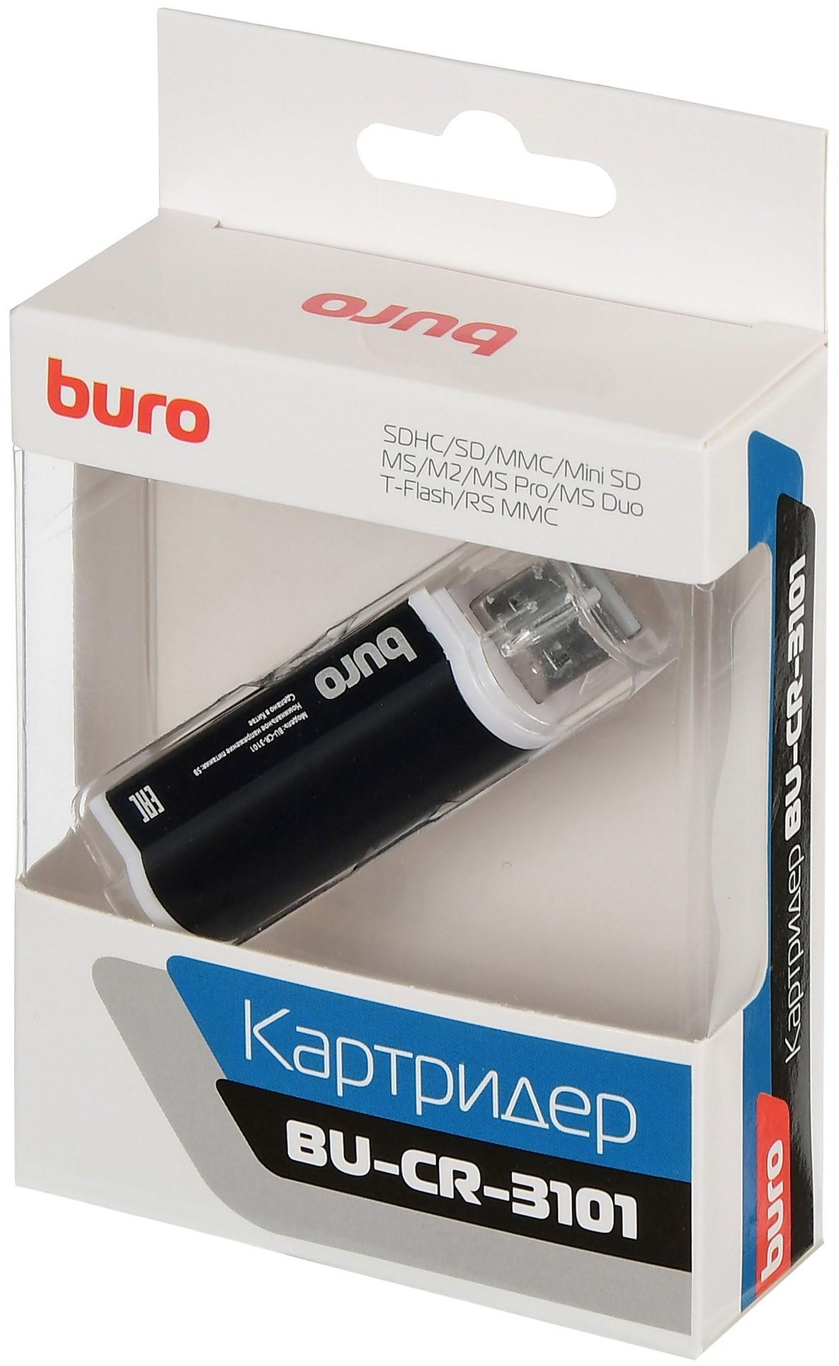 Картридер Buro BU-CR-3101 черный