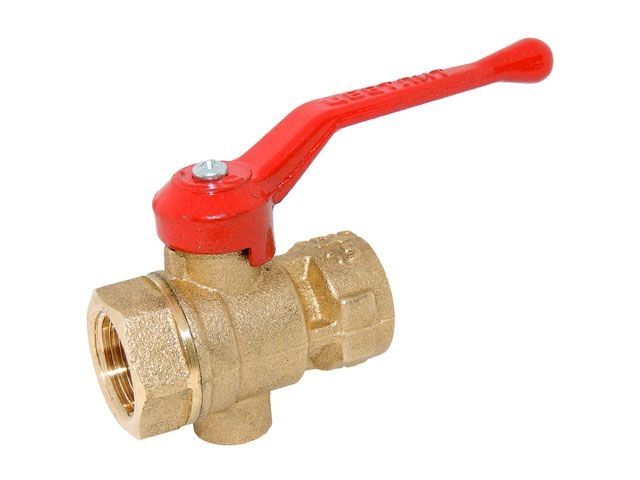 Кран шаровый 1/2" под манометр, PN1,6 МПа, 11Б27п11, Цветлит (ЦРБ0099)