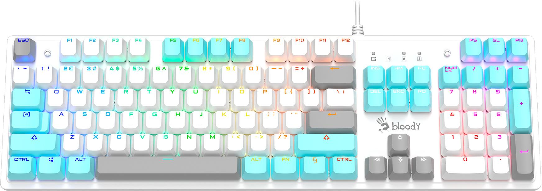 Клавиатура A4Tech Bloody белый (S510N)