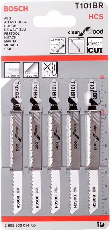 Набор пильных полотен Bosch T101BR (2.608.630.014)